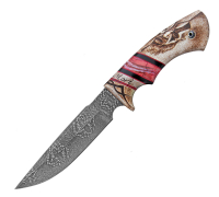 Нож Гефест из мозаичной дамасской стали купить на сайте koval-knife.shop