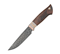 Нож Ладья из мозаичной дамасской стали  купить на  сайте koval-knife.shop