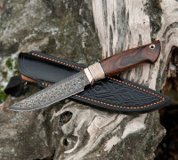 Нож Ладья из мозаичной дамасской стали  купить на  сайте koval-knife.shop