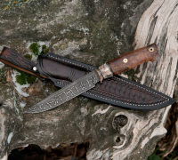 Нож Ладья из мозаичной дамасской стали  купить на  сайте koval-knife.shop