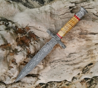 Кинжал из мозаичной дамасской стали  купить на  сайте koval-knife.shop